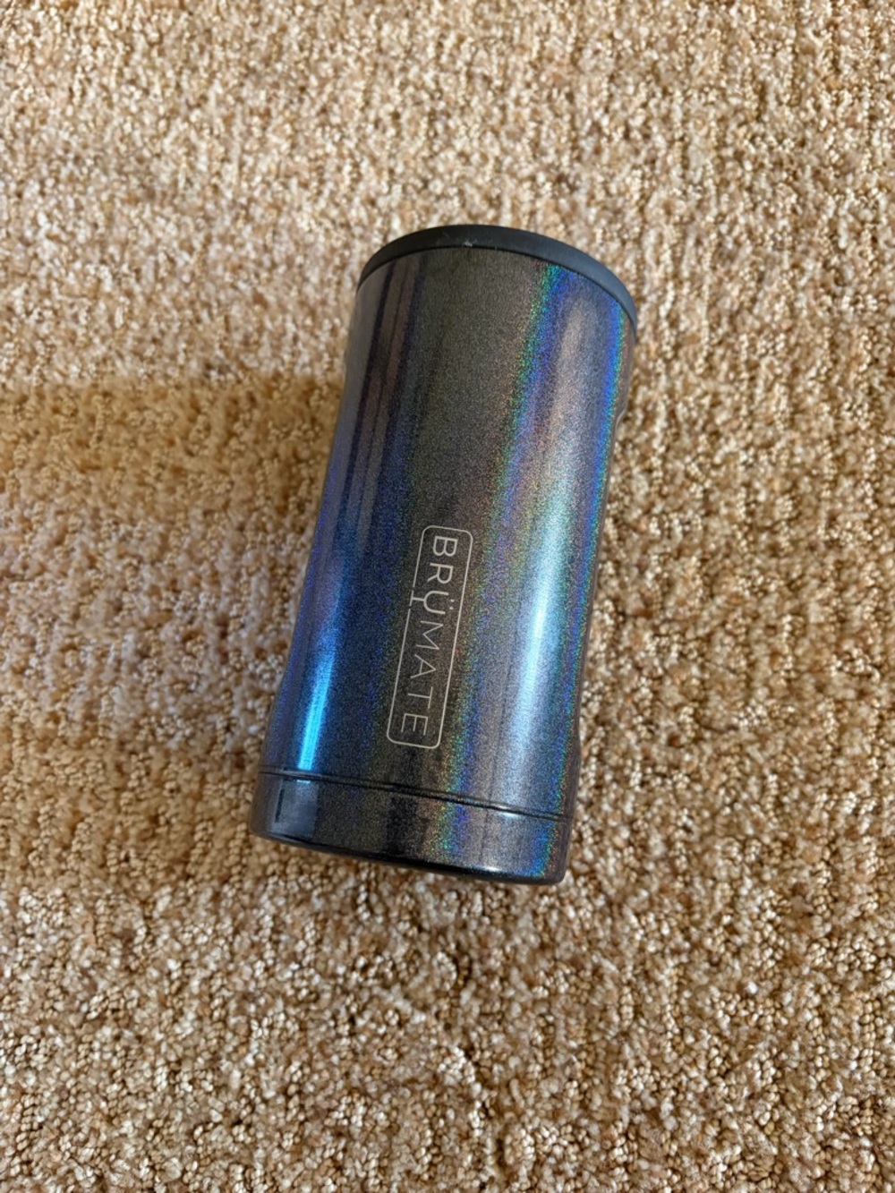BrüMate Holographic Black Slim Can Cooler